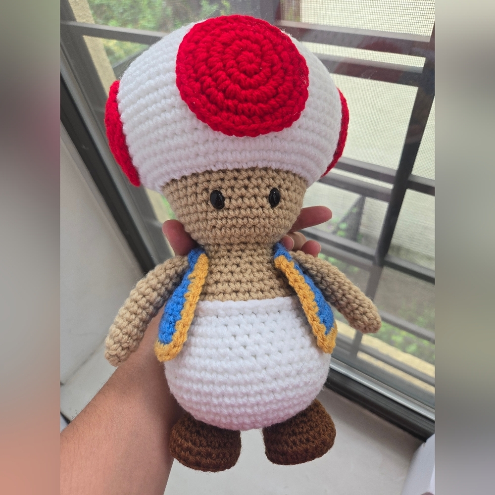 Handmade Crochet Mushroom Character Toy